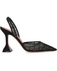 AMINA MUADDI - Lace Holli Slingback Heels 95 - Lyst