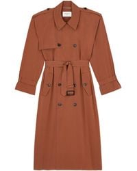 Saint Laurent - Cotton-Silk Oversized Trench Coat - Lyst