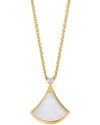 BVLGARI - Yellow Gold, Diamond And Mother-of-pearl Divas' Dream Necklace - Lyst