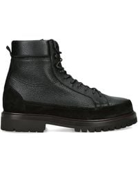 Brunello Cucinelli - Leather Lace-Up Hiker Boots - Lyst