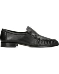 The Row - Soft Moccasin Two Leather Loafers - Lyst