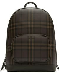 Burberry - Canvas City Check Backpack - Lyst