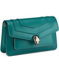 BVLGARI - Leather Serpenti Forever East-West Shoulder Bag - Lyst