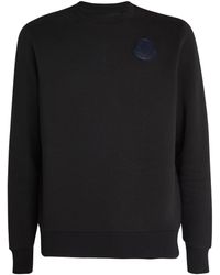 Moncler - Cotton Logo-patch Sweater - Lyst