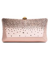 Rodo - Satin Embellished Lally Clutch Bag - Lyst