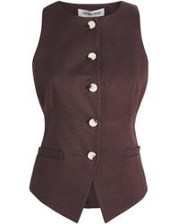 Veronica Beard - Linen-Blend Hartwell Waistcoat - Lyst