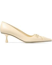 Jimmy Choo - Scarlett 50 Leather Lace-Up Pumps - Lyst