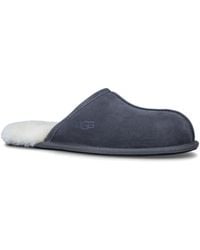 UGG - Scuff Brand-Embossed Suede And Shearling Slippers - Lyst