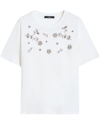 Weekend by Maxmara - Cotton Embellished T-Shirt - Lyst