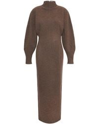 Max Mara - Wool-Blend High-Neck Maxi Dress - Lyst