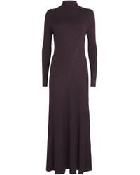 Eleventy - Wool-Silk Rib-Knit Maxi Dress - Lyst