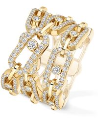 Messika - Move Link And Diamond Multi-Row Ring - Lyst