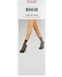 Wolford - Netted Floral Socks - Lyst