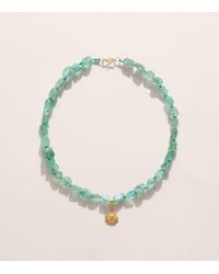 Hermina Athens - Beaded Sun Charm Necklace - Lyst