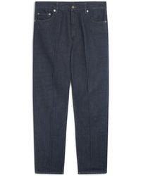 dunhill - Cotton-Silk Straight Jeans - Lyst