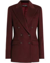 Dolce & Gabbana - Cashmere Double-Breasted Blazer - Lyst