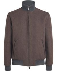 Pal Zileri - Wool-Blend Padded Bomber Jacket - Lyst