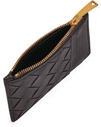 Bottega Veneta - Leather Zipped Card Holder - Lyst