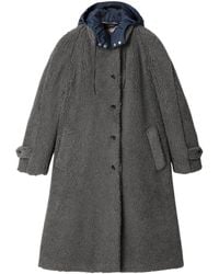 Miu Miu - Fleece Hooded Long Coat - Lyst