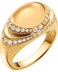 BVLGARI - And Diamond Cabochon Ring - Lyst
