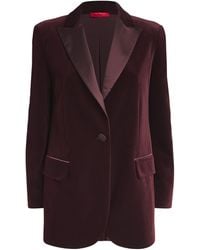 MAX&Co. - Velvet Single-Breasted Blazer - Lyst