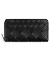 Bottega Veneta - Intrecciato Zip-Around Wallet - Lyst