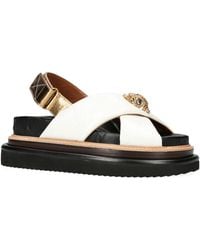 Kurt Geiger - Leather Orson Cross-Strap Sandals - Lyst