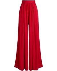 Ralph Lauren - Satin Vannesa Wide-Leg Trousers - Lyst