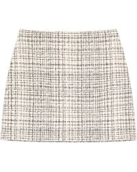 Valentino - Tweed Mini Skirt - Lyst