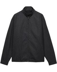 Prada - Wool Triangle Zip-Up Jacket - Lyst