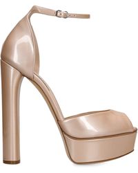 Casadei - Patent Leather Flora Platform Heels 140 - Lyst
