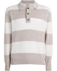 Paul & Shark - Cotton Stripe Polo Sweater - Lyst