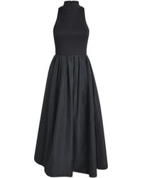 Maje - Rib-Knit Taffeta Midi Dress - Lyst