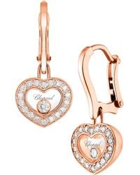 Chopard - And Diamond Happy Diamonds Icons Earrings - Lyst