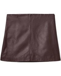 AllSaints - Nappa Leather Renai Mini Skirt - Lyst