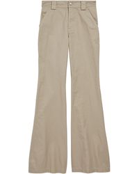 Balenciaga - Cotton Flared Trousers - Lyst