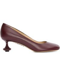 Loewe Toy 90 Leather Pumps in Yellow | Lyst