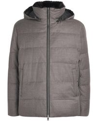 Yves Salomon - Down Wool-Silk Hooded Parka - Lyst