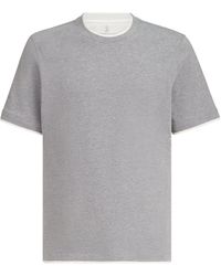 Brunello Cucinelli - Cotton Faux-Layered T-Shirt - Lyst