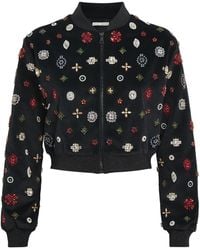 Alice + Olivia - Embellished Jackie Bomber Jacket - Lyst