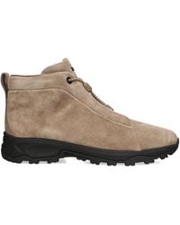 ZEGNA - Suede Triple Stitch High-Top Sneakers - Lyst