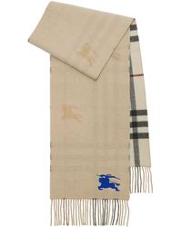 Burberry - Cashmere Reversible Check Ekd Scarf - Lyst