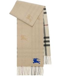 Burberry - Cashmere Reversible Check Ekd Scarf - Lyst