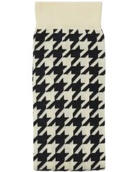 Burberry - Wool-blend Houndstooth Tights - Lyst
