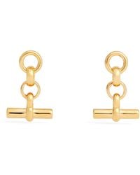 Tilly Sveaas - Plated T-Bar Drop Earrings - Lyst