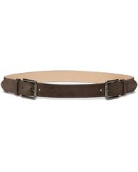 Max Mara - Suede Double-Buckle Belt - Lyst