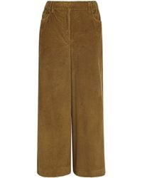 Weekend by Maxmara - Corduroy Wide-Leg Trousers - Lyst