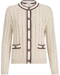 Brunello Cucinelli - Cable-Knit Cardigan - Lyst