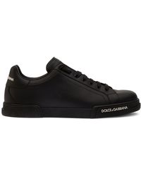 Dolce & Gabbana Leather Portofino Trainers - Black