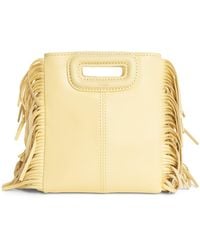 Maje - Leather M Mini Top-Handle Bag - Lyst